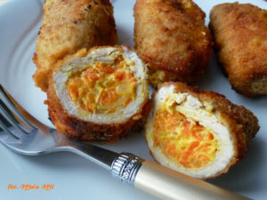 Marchewkowe roladki schabowe, roladki schabowe na obiad, roladki z warzywami