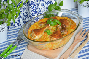 Udka z ryżem i warzywami, jednogarnkowe