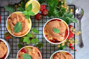 Makaron czekoladowy zapiekany pod płatkami ryżowymi