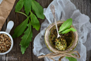 Pesto z rukoli ze słonecznikiem, zielone pesto