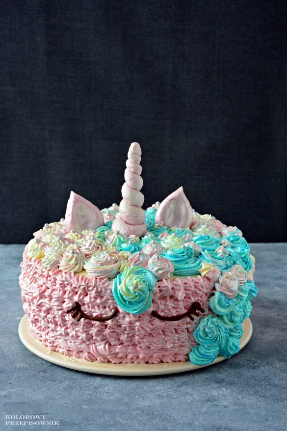 Tort jednorożec, tort tęczowy, tort na urodziny dziecka, tort dla dziecka, Tort kucyk pony - Kolorowy Przepisownik