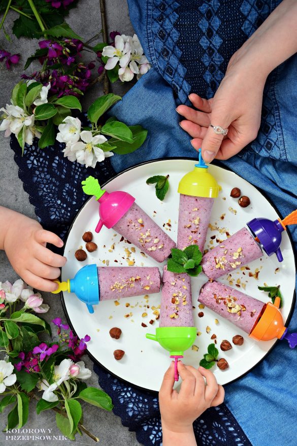 Lody owocowo-kokosowe (wegańskie), lody owocowe, lody wegańskie, lody kokosowe, deser lodowy, przepis na lody, lody dla dzieci - Kolorowy Przepisownik