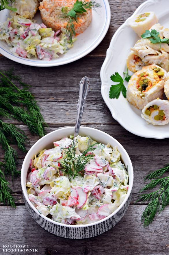 Sałatka do obiadu, sałatka do grilla, sałatka obiadowa, szybka sałatka, sałatka do mięsa, sałatka do ryby - Kolorowy Przepisownik