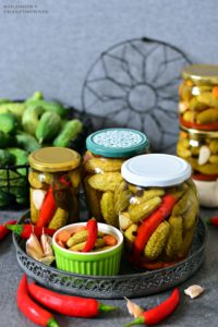 Ogóreczki na ostro, czyli krokodylki, przetwory z ogórków, ogórki krokodylki, przetwory, krokodylki - Kolorowy Przepisownik