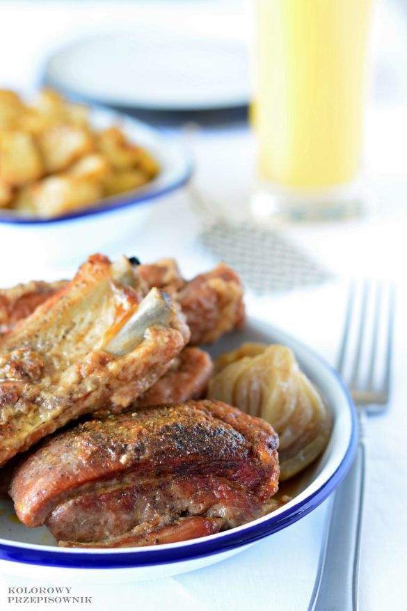 Zeberka w piwie z piekarnika, zeberka pieczone, zeberka duszone w piwie, zeberka z piwem - Kolorowy Przepisownik