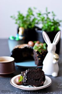 Babka czekoladowa brownie, babka wielkanocna, babka brownie, ciasto brownie, brownie z gorzkiej czekolady - Kolorowy przepisownik, sprawdzone przepisy